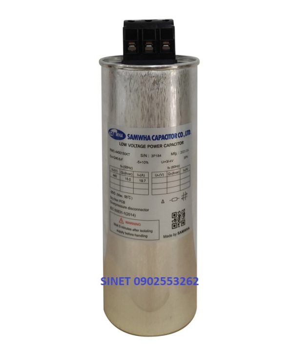 Tụ bù Samwha 15kVAr 3P 440V RMC-4450150KT