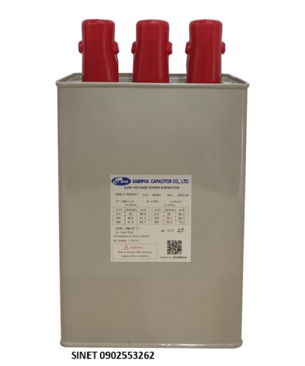 Tụ bù Samwha 40kVAr 3P 415V SMB-4150400KT